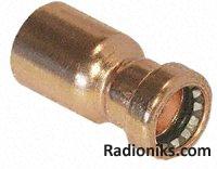 Push fit copper 22x15mm Reducer fitting (1 Pack of 2)