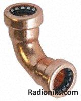 Push fit copper 10mm Elbow fitting (1 Pack of 2)
