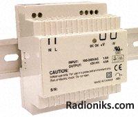 DIN RAIL PSU, 15V 4.00A