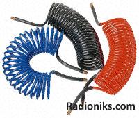 Red nylon airline coil,12.5ft L x10mm OD