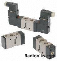 1/4in 5/2 solenoid/solenoid valve,240Vac