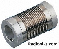 Nickel bellows coupling,3mmx1/8in bore