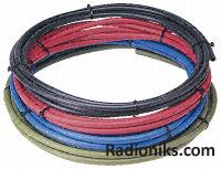 Red HD rubber hose,5m L x 1/4in ID