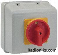 6 pole IP65 on load isolator,32A Ie