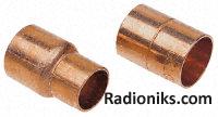 Copper straight coupling 10 x 10mm (1 Pack of 10)