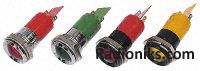 22mm green LED black chrome,110Vac