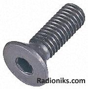 Blk steel hex skt csk head screw,M3x6mm (1 Box of 100)