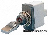 SPDT centre off flat lever toggle switch