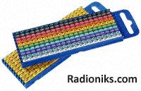 Coloured clip on cable marker,size 1 0-9 (1 Bag of 200)