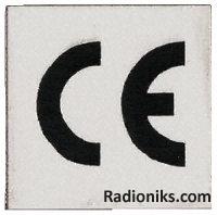 Laser engraved label  CE ,6.35x6.35mm (1 Bag of 50)