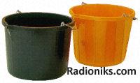 Yellow plastic industrial bucket,3gallon