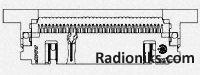 Ribbon cable conn.male,34 way,2.54mm,blk