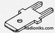 Faston tab,PCB mount,6.35x0.81mm