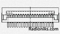 Ribbon Conn.4 row,16way,1.27x25.4mm,PCB