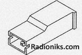 Positive lock plug housing,1 way,6.35mm (Each (In a Pack of 100))