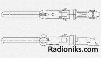 Contact male,24-20awg crimp,Size 16