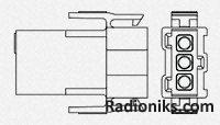 Housing,recpt,Metrimate,1 row,3 Way