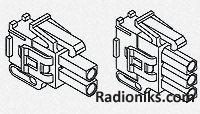 Housing,plug,mini Mate-n-lok,1 row,3 Way