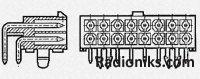 Header r/a pcb 10 way Pin Mate-n-Lok