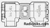 Positive lock plug housing,flag,6.35mm (Each (In a Pack of 100))