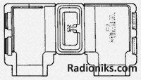 Positive lock plug housing,flag,6.35mm