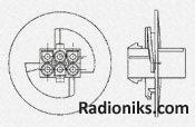 Housing,cap,Mate-n-lok,2 row,6 Way,panel