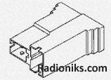 Positive lock plug housing,2 way,6.35mm