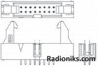 Ejector header,10 way,2.54mm,180°,blue