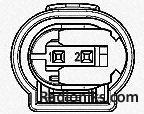 Conn housing fem. 2 way 4mm 180°