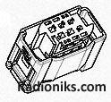 Conn housing rcpt. 6 way 3.5mm 180°,blk