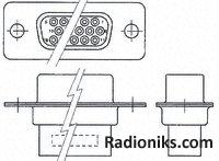 Connector,HDP-20,recp,housing,size 4