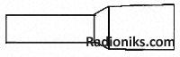 Crimp,tubular end sleeve,grey,18.5awg (Each (In a Pack of 100))