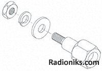 Connector,standoff stud,ass,4-40UNCxM3.5