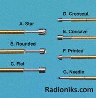Rounded 2-part spring probe,2.54mm pitch