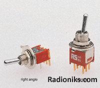 2P on-off-on r/a toggle switch,0.4VA