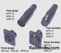 6 way audio AP loudspeaker free plug,20A