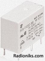 SPST-NO mini PCB relay, 5A 12Vdc
