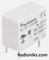 SPST-NO mini PCB relay, 8A 12Vdc