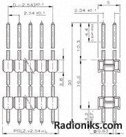 connector,header,pin,50 Way,2,54mm