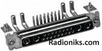 R/A PCB hybrid D-Sub 36W4 plug