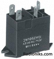 Flange mount relay, DPST-NO,10A 12Vdc