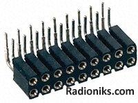 16w R/A socket conn 2.54mm D/R