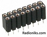 6w socket conn 2.54mm D/R L/P solder
