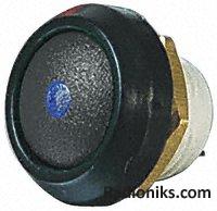 Pushbutton sw,alternate,PC trml,blue LED