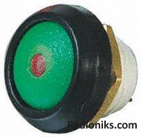 Pushbutton switch,solder tab,red LED