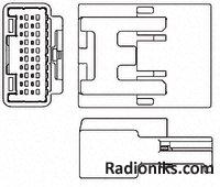 Cap Assembly, 20 way, Pin, 025