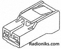 Positive lock plug housing,1 way,6.35mm (Each (In a Pack of 100))