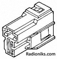 Positive lock plug housing,2 way,6.35mm (Each (In a Pack of 100))