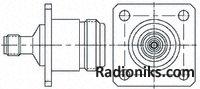 Adaptor N type Jack to SMA Jack FM