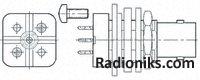 BNC vertical PCB Mount Jack 75ohm